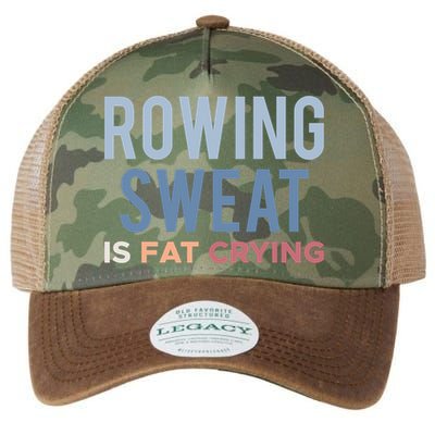 Rowing Sweat Is Fat Crying Gift Legacy Tie Dye Trucker Hat