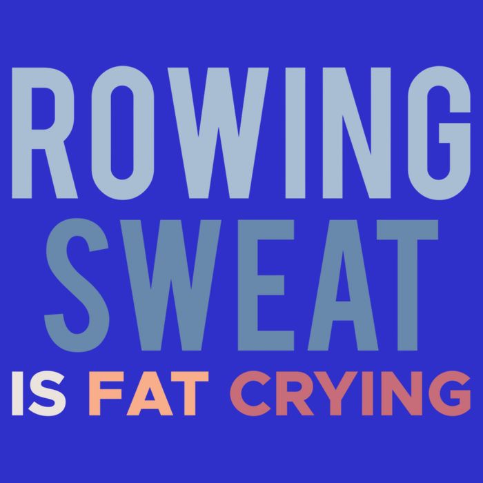 Rowing Sweat Is Fat Crying Gift Short Acrylic Beanie