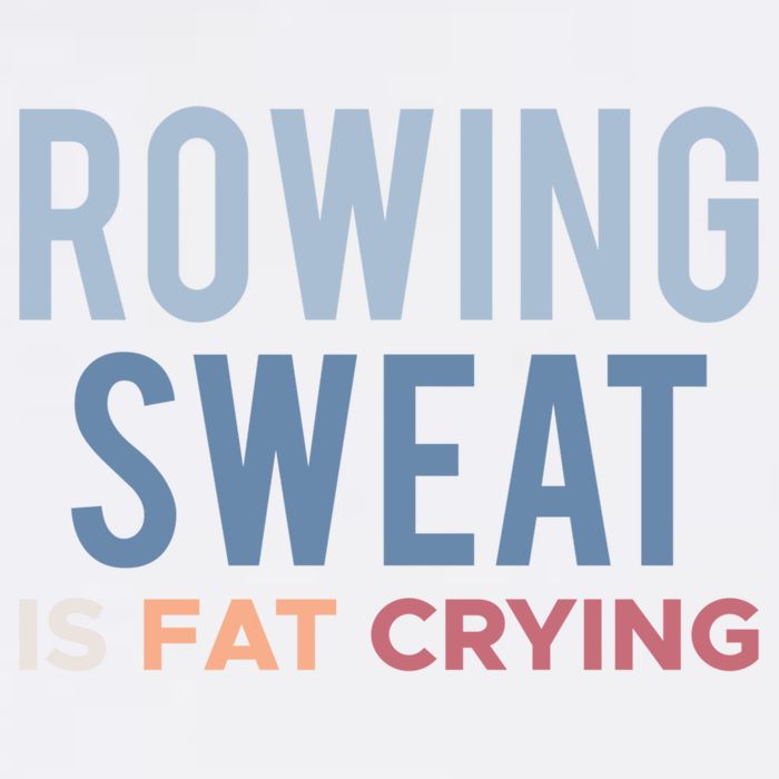 Rowing Sweat Is Fat Crying Gift Garment-Dyed Sweatshirt