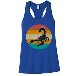 Retro Scorpion I Fun Spiders Insects Terrarium Scorpion Great Gift Women's Racerback Tank