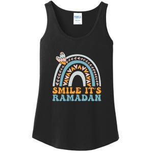 Rainbow Smile Its Ramadan For Muslim Gift Ramadan Mubarak Ladies Essential Tank