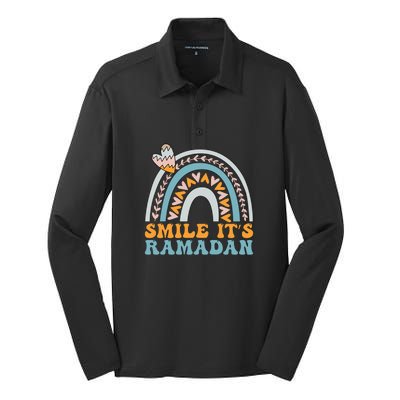 Rainbow Smile Its Ramadan For Muslim Gift Ramadan Mubarak Silk Touch Performance Long Sleeve Polo