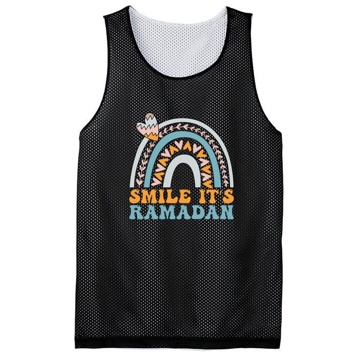 Rainbow Smile Its Ramadan For Muslim Gift Ramadan Mubarak Mesh Reversible Basketball Jersey Tank