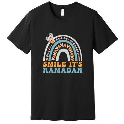 Rainbow Smile Its Ramadan For Muslim Gift Ramadan Mubarak Premium T-Shirt