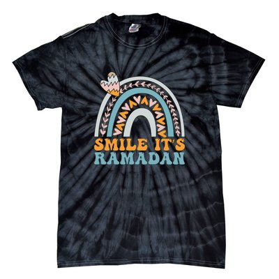 Rainbow Smile Its Ramadan For Muslim Gift Ramadan Mubarak Tie-Dye T-Shirt