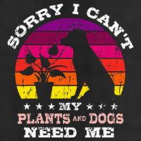 Retro Sorry I CanT My Plants And Dogs Need Me Gardener Golf Towel