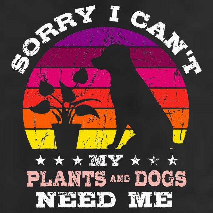 Retro Sorry I CanT My Plants And Dogs Need Me Gardener Golf Towel
