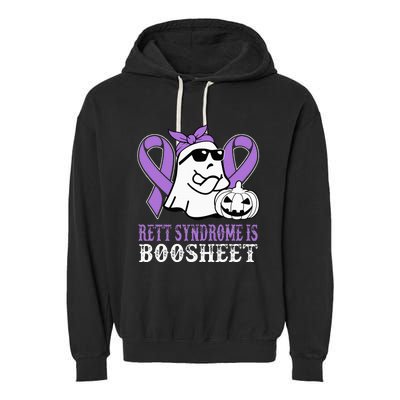 Rett Syndrome Is Boo Sheet Rett Syndrome Warrior Halloween Garment-Dyed Fleece Hoodie