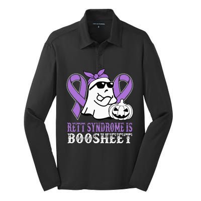 Rett Syndrome Is Boo Sheet Rett Syndrome Warrior Halloween Silk Touch Performance Long Sleeve Polo