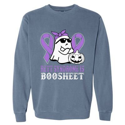 Rett Syndrome Is Boo Sheet Rett Syndrome Warrior Halloween Garment-Dyed Sweatshirt