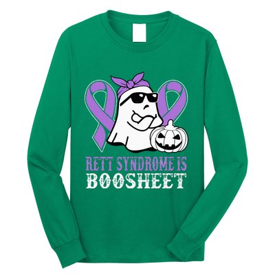 Rett Syndrome Is Boo Sheet Rett Syndrome Warrior Halloween Long Sleeve Shirt