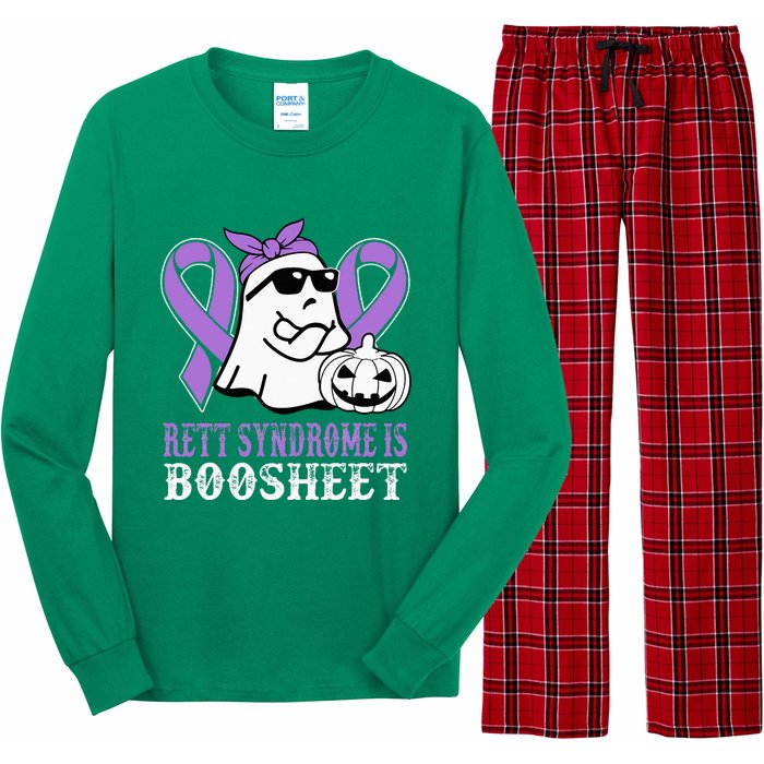 Rett Syndrome Is Boo Sheet Rett Syndrome Warrior Halloween Long Sleeve Pajama Set