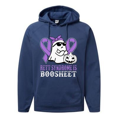 Rett Syndrome Is Boo Sheet Rett Syndrome Warrior Halloween Performance Fleece Hoodie