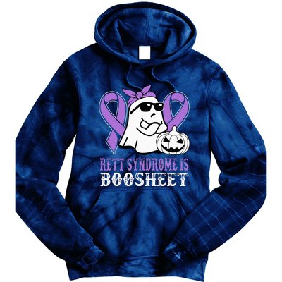 Rett Syndrome Is Boo Sheet Rett Syndrome Warrior Halloween Tie Dye Hoodie