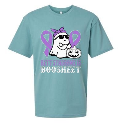 Rett Syndrome Is Boo Sheet Rett Syndrome Warrior Halloween Sueded Cloud Jersey T-Shirt