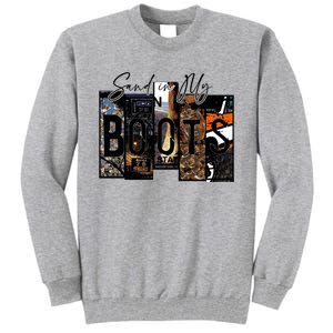 Retro Sand In My Boots Western Country Music Cowboy Gift Tall Sweatshirt