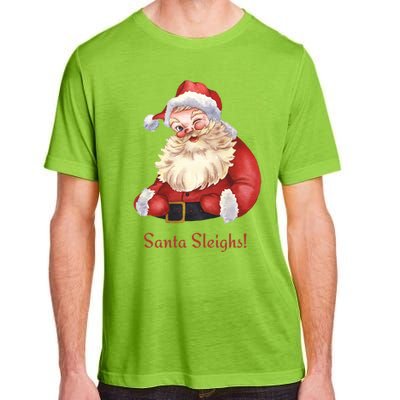 Retro Santa In Vintage Sleigh All Day Christmas Meaningful Gift Adult ChromaSoft Performance T-Shirt