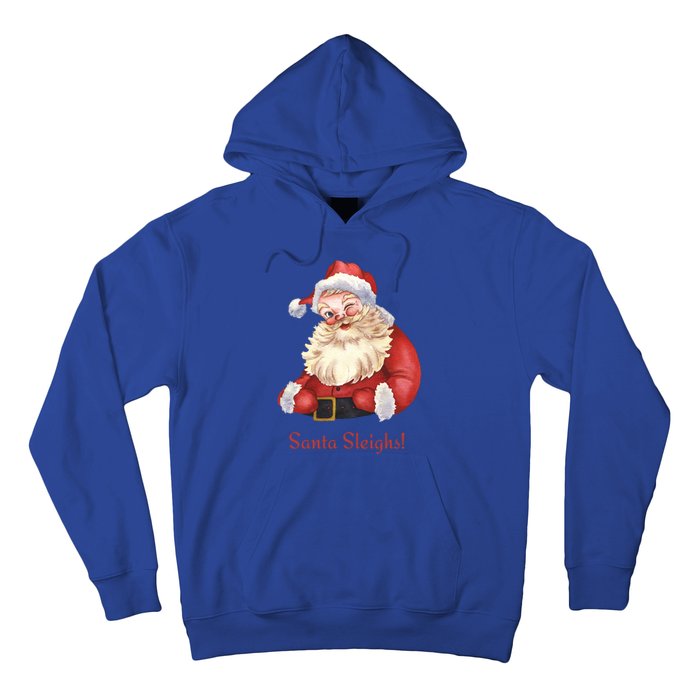 Retro Santa In Vintage Sleigh All Day Christmas Meaningful Gift Hoodie