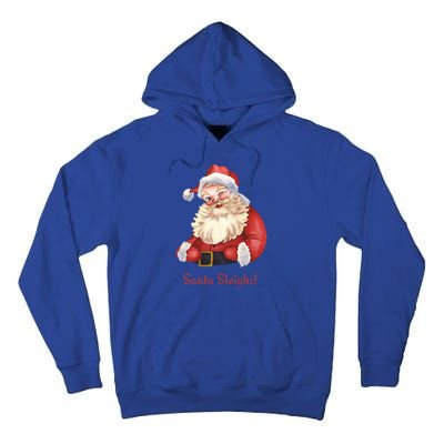 Retro Santa In Vintage Sleigh All Day Christmas Meaningful Gift Tall Hoodie