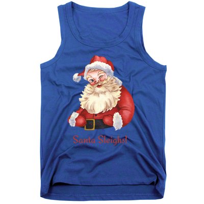 Retro Santa In Vintage Sleigh All Day Christmas Meaningful Gift Tank Top