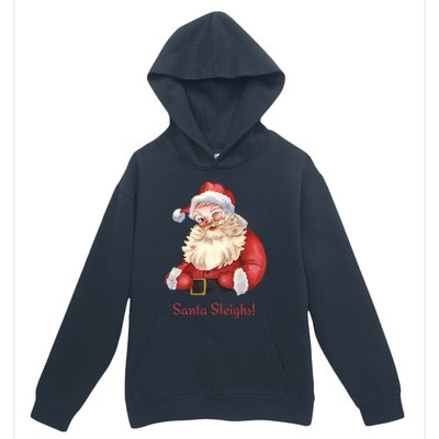 Retro Santa In Vintage Sleigh All Day Christmas Meaningful Gift Urban Pullover Hoodie