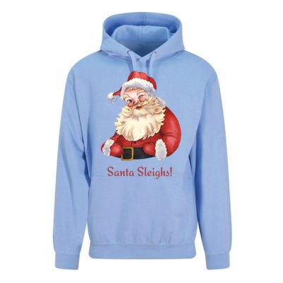 Retro Santa In Vintage Sleigh All Day Christmas Meaningful Gift Unisex Surf Hoodie