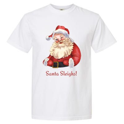 Retro Santa In Vintage Sleigh All Day Christmas Meaningful Gift Garment-Dyed Heavyweight T-Shirt