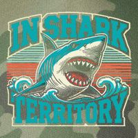 Retro Shark In Shark Territory Legacy Tie Dye Trucker Hat
