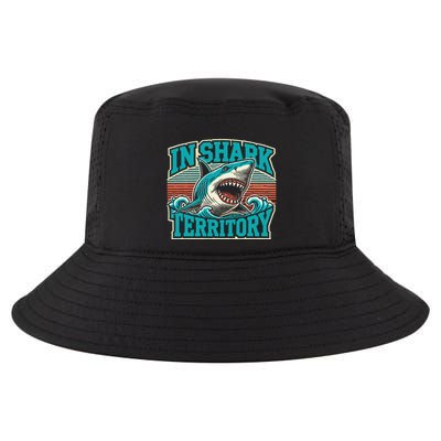 Retro Shark In Shark Territory Cool Comfort Performance Bucket Hat