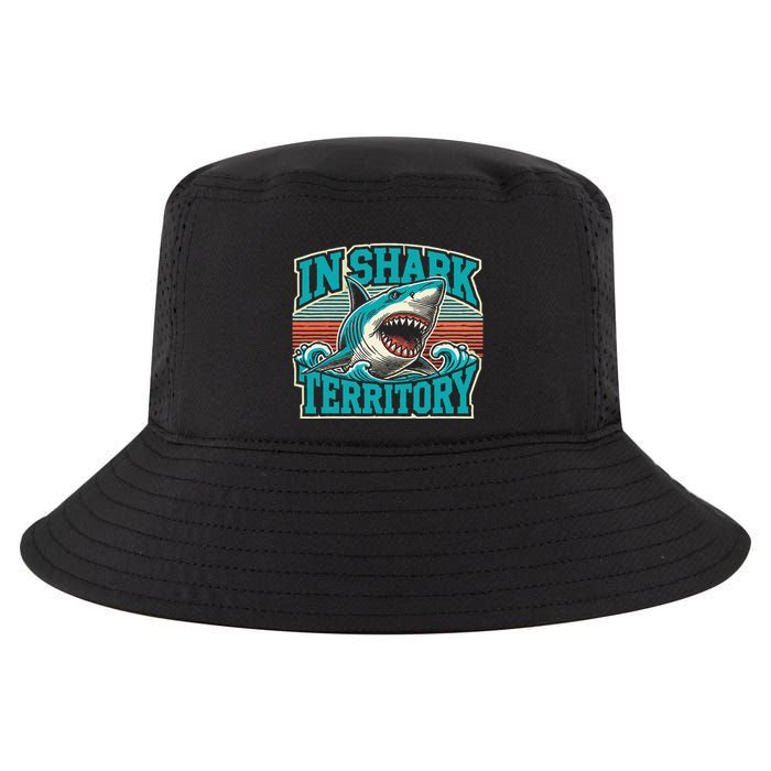 Retro Shark In Shark Territory Cool Comfort Performance Bucket Hat