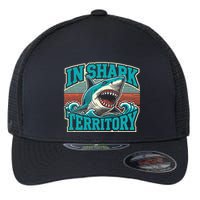 Retro Shark In Shark Territory Flexfit Unipanel Trucker Cap