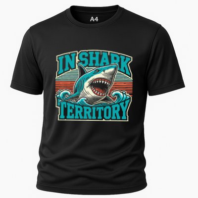 Retro Shark In Shark Territory Performance Shirt