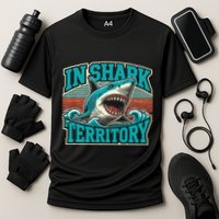 Retro Shark In Shark Territory Performance Shirt