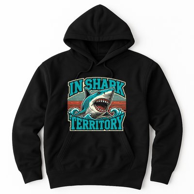Retro Shark In Shark Territory Hoodie