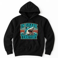 Retro Shark In Shark Territory Hoodie