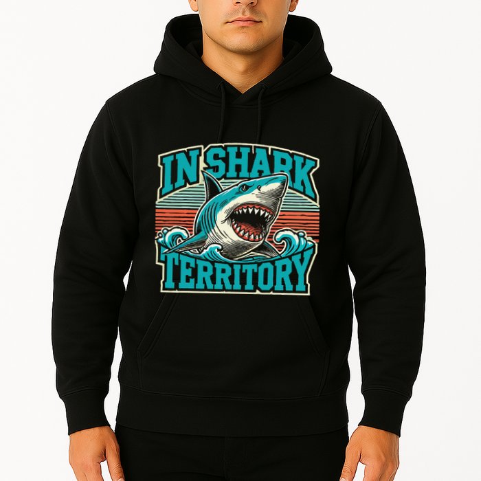Retro Shark In Shark Territory Hoodie