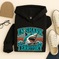 Retro Shark In Shark Territory Hoodie