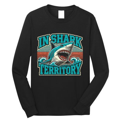 Retro Shark In Shark Territory Long Sleeve Shirt
