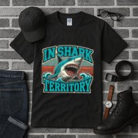 Retro Shark In Shark Territory Tall T-Shirt