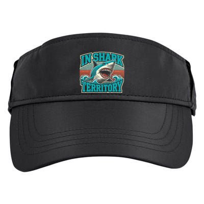 Retro Shark In Shark Territory Adult Drive Performance Visor