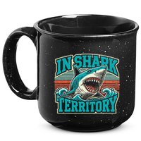 Retro Shark In Shark Territory 15oz Campfire Ceramic Mug