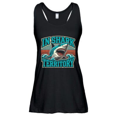 Retro Shark In Shark Territory Ladies Essential Flowy Tank