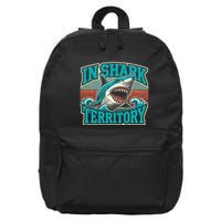 Retro Shark In Shark Territory 16 in Basic Backpack