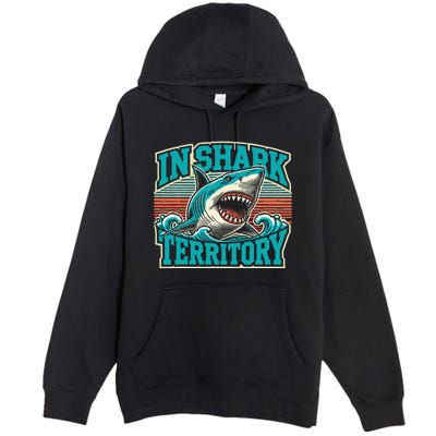 Retro Shark In Shark Territory Premium Pullover Hoodie