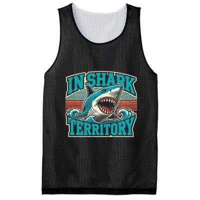 Retro Shark In Shark Territory Mesh Reversible Basketball Jersey Tank