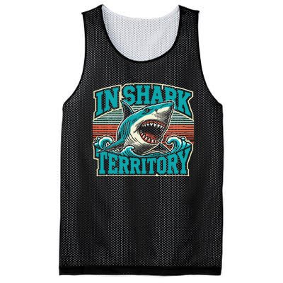 Retro Shark In Shark Territory Mesh Reversible Basketball Jersey Tank