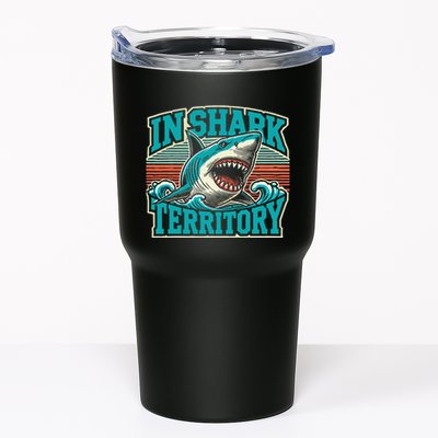 Retro Shark In Shark Territory Tumbler
