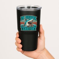 Retro Shark In Shark Territory Tumbler