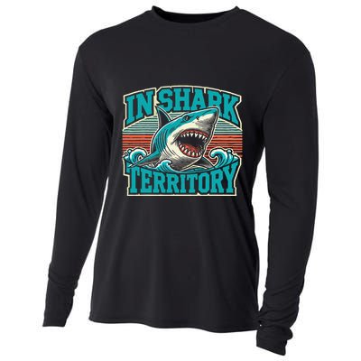 Retro Shark In Shark Territory Cooling Performance Long Sleeve Crew