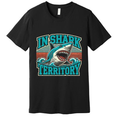 Retro Shark In Shark Territory Premium T-Shirt